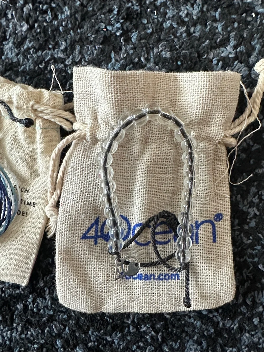4ocean Blue and Clear Adjustable Bracelet Set
